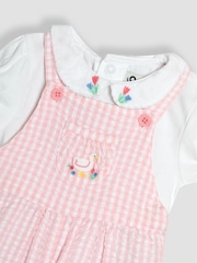 Pato rosa - JoJo Maman Bébé Embroidered Dungarees & Body Set 2 Piece - Imagen 5 de 5