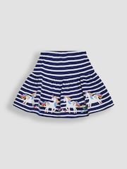 JoJo Maman Bébé Navy Blue Unicorn Appliqué Skort - Image 3 of 3