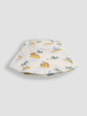 JoJo Maman Bébé Natural 100% Cotton Dino Dungarees & T-Shirt Set with Hat 3 Piece - Image 6 of 8