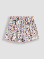 JoJo Maman Bébé Green Floral 2-Pack Scallop Hem Shorts - Image 2 of 4
