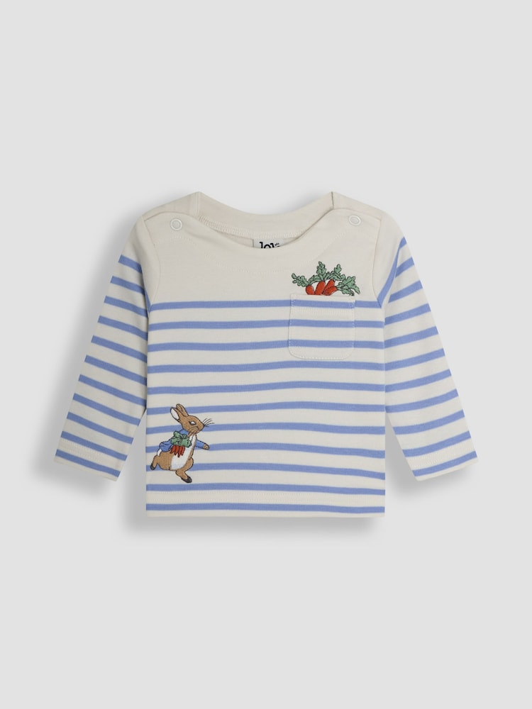 JoJo Maman Bébé Ecru 2-Piece Peter Rabbit™ Top & Rib Legging Set - Image 4 of 8