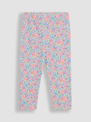 JoJo Maman Bébé Mint Green Floral Leggings 2 Pack - Image 3 of 5