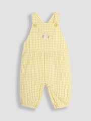 JoJo Maman Bébé Yellow Bunny Embroidered Dungarees & Body Set 2 Piece - Image 2 of 6