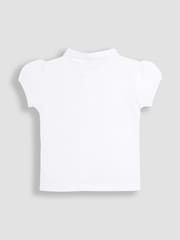JoJo Maman Bébé White Pretty Polo Shirt - Image 2 of 3