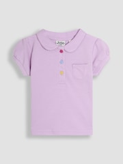 JoJo Maman Bébé Lilac Purple Pretty Polo Shirt - Image 1 of 3