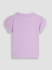JoJo Maman Bébé Lilac Purple Pretty Polo Shirt - Image 2 of 3
