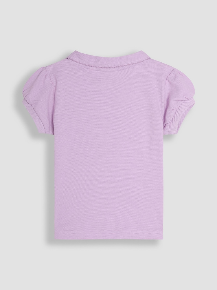JoJo Maman Bébé Lilac Purple Pretty Polo Shirt - Image 2 of 3