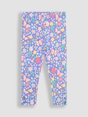 JoJo Maman Bébé Lilac Purple Butterfly Floral Leggings 2 Pack - Image 2 of 5