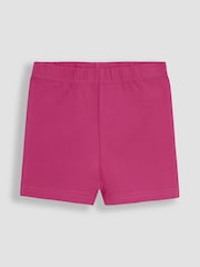 JoJo Maman Bébé Fuchsia Pink Ditsy Floral Print Shorts 2 Pack - Image 2 of 5