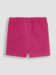 JoJo Maman Bébé Fuchsia Pink Ditsy Floral Print Shorts 2 Pack - Image 3 of 5