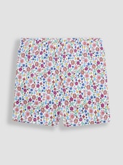 JoJo Maman Bébé Fuchsia Pink Ditsy Floral Print Shorts 2 Pack - Image 4 of 5
