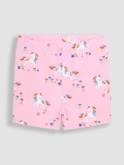 JoJo Maman Bébé Pink Unicorn Shorts 2 Pack - Image 2 of 5