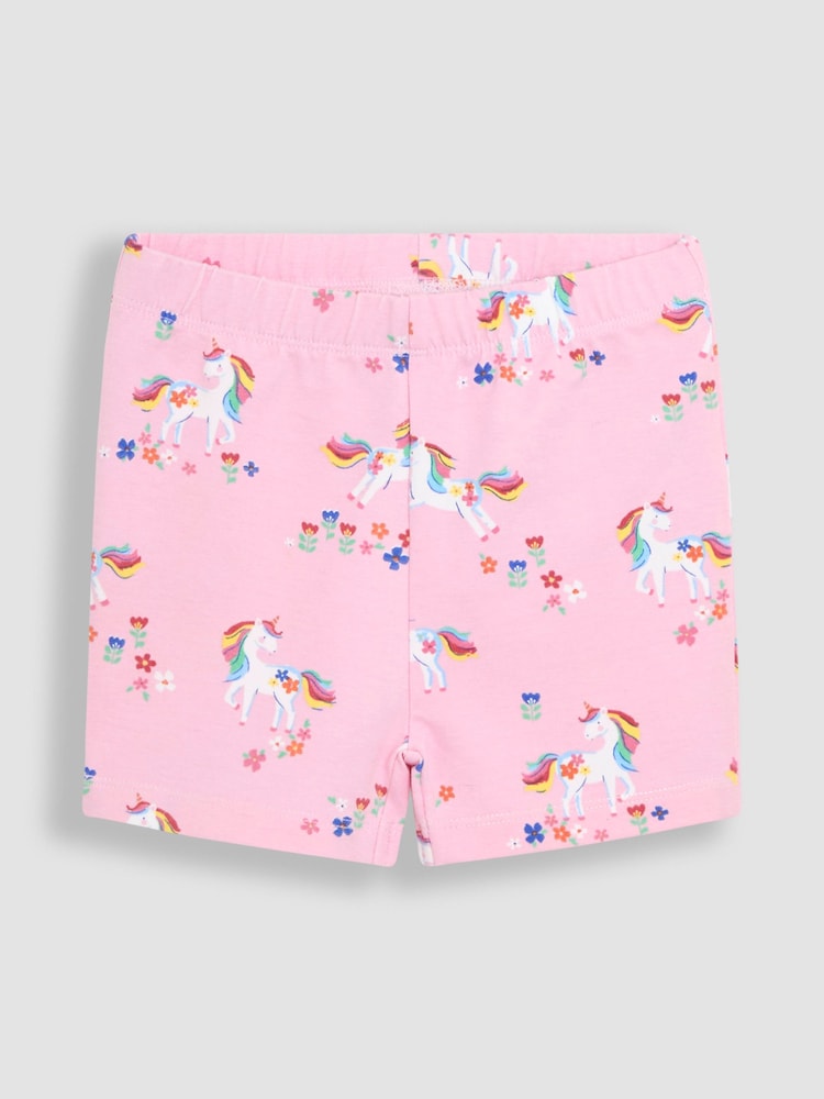 JoJo Maman Bébé Pink Unicorn Shorts 2 Pack - Image 2 of 5