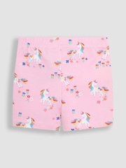 JoJo Maman Bébé Pink Unicorn Shorts 2 Pack - Image 3 of 5