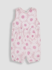 Rosa con margaritas - JoJo Maman Bébé Printed 100% Cotton Dungarees - Imagen 1 de 3