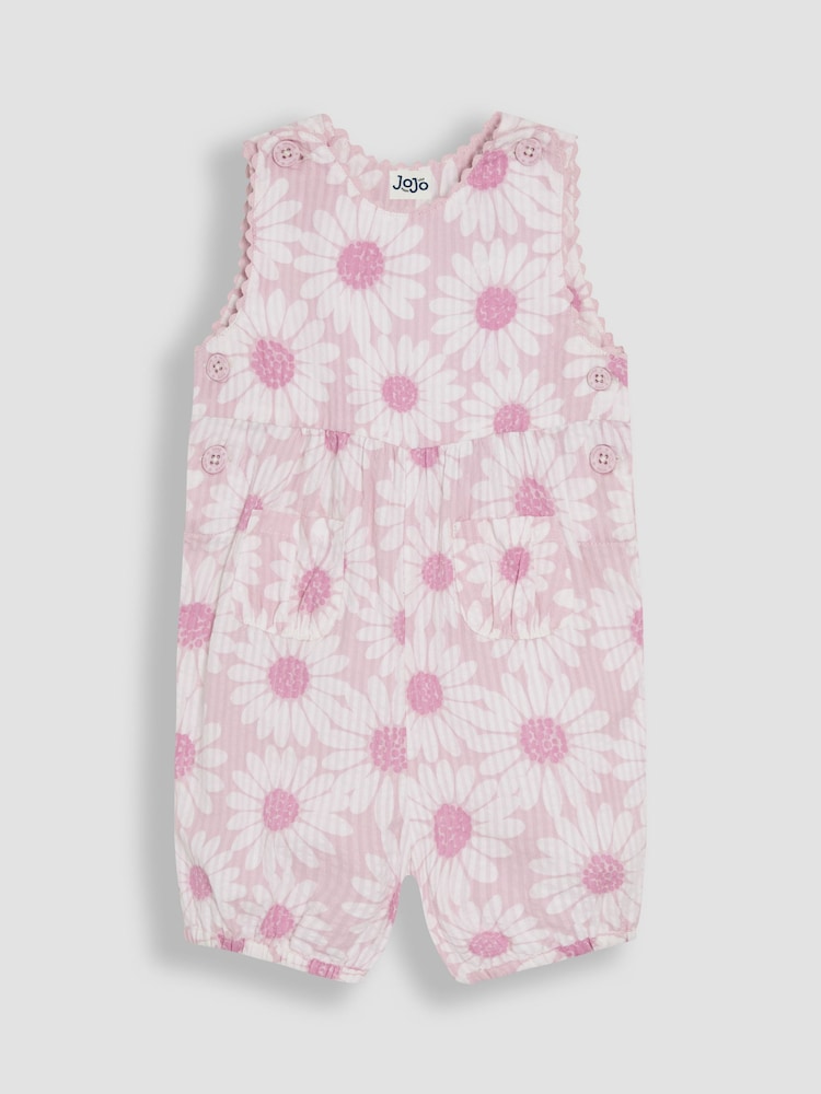 Rosa con margaritas - JoJo Maman Bébé Printed 100% Cotton Dungarees - Imagen 1 de 3