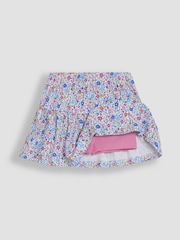 JoJo Maman Bébé Fuchsia Pink Ditsy Floral Printed 100% Cotton Skort - Image 1 of 3