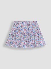 JoJo Maman Bébé Fuchsia Pink Ditsy Floral Printed 100% Cotton Skort - Image 3 of 3