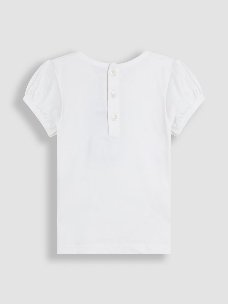 Set de 2Pieces Jojo Maman Bébé cu salopetă cu volane la umeri și T-Shirt - Image 5 of 6