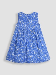 JoJo Maman Bébé Blue Duck Floral Printed Summer Dress - Image 2 of 3