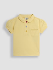 JoJo Maman Bébé Yellow Pretty Polo Shirt - Image 1 of 3