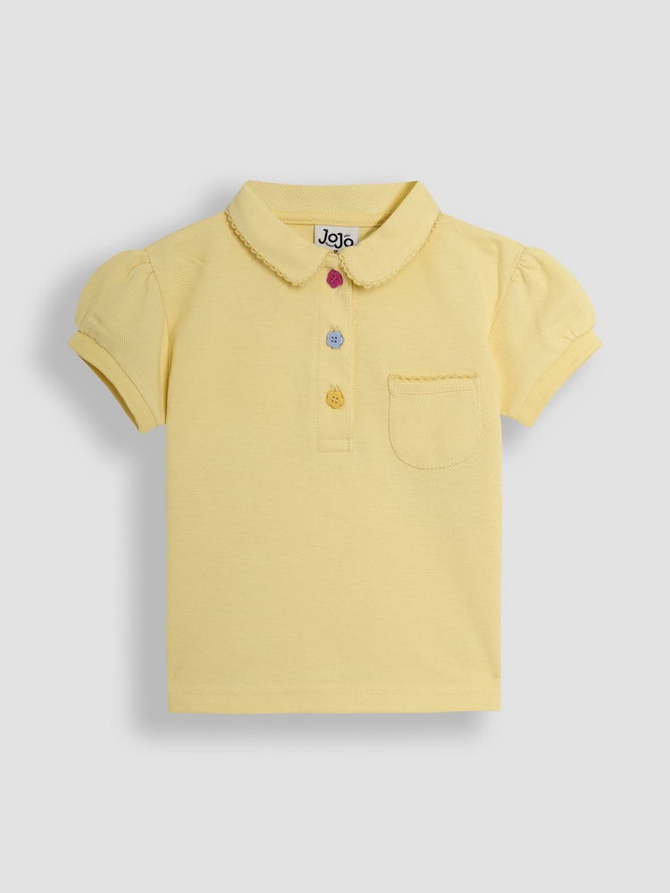 JoJo Maman Bébé Yellow Pretty Polo Shirt - Image 1 of 3