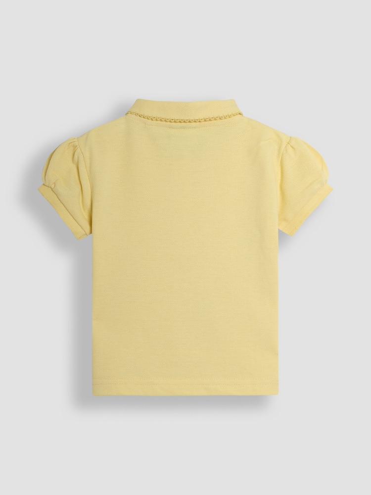 JoJo Maman Bébé Yellow Pretty Polo Shirt - Image 2 of 3