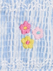 Sininen vene - Jojo Maman Bébé Seersucker Appliqué Smocked Mekko - Kuva 3 / 3