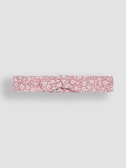 JoJo Maman Bébé Pink Floral Smocked Pretty Sun Dress With Headband - Image 4 of 4