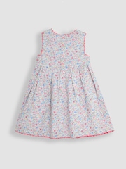 JoJo Maman Bébé Pink Bunny Summer Sleeveless Appliqué 100% Cotton Dress - Image 2 of 3