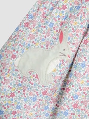 JoJo Maman Bébé Pink Bunny Summer Sleeveless Appliqué 100% Cotton Dress - Image 3 of 3