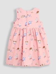 JoJo Maman Bébé Pink Bunny & Guinea Pig Printed Summer Dress - Image 2 of 3