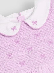 Lila mov - Rochie de petrecere încrețită brodată cu imprimeu Bud Floral Imprimeuri JoJo Maman Bébé - Image 6 of 6