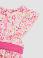 JoJo Maman Bébé Pretty Floral Ruffle Front Party Dress - Imagen 4 de 4