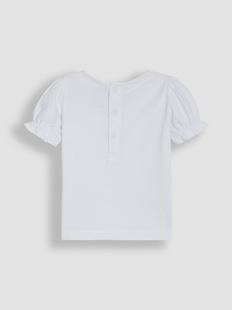 JoJo Maman Bébé White 2-Pack Pretty T-Shirts - Image 3 of 3