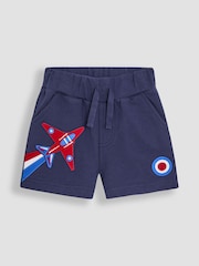 JoJo Maman Bébé Blue 100% Cotton 2-Piece Red Arrows T-Shirt And Shorts Set - Image 4 of 6