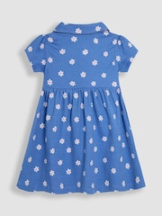 JoJo Maman Bébé Blue Peppa Pig Appliqué Button Front 100% Cotton Dress - Image 2 of 3