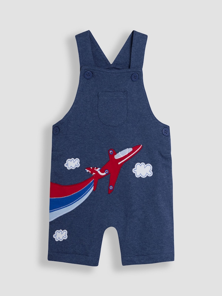 JoJo Maman Bébé Marl Blue Tractor 2-Piece Red Arrows Dungarees & T-Shirt Set - Image 2 of 6 JoJo Maman Bébé Marl Blue Tractor 2-Piece Red Arrows Dungarees & T-Shirt Set - Image 2 of 6