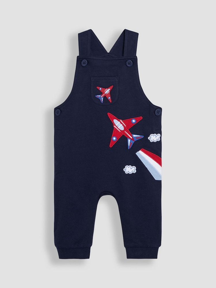 JoJo Maman Bébé Navy 2-Piece Red Arrows Dungarees And T-Shirt Set - Image 2 of 6