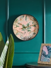 Black Tiger Print Wall Clock - Image 1 of 5