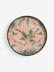 Black Tiger Print Wall Clock - Image 4 of 5