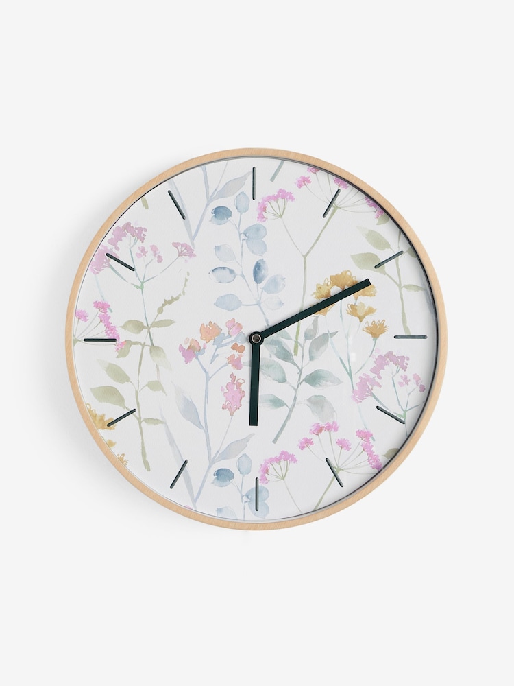 Malvern Floral Print 30cm Wall Clock - Image 4 of 4