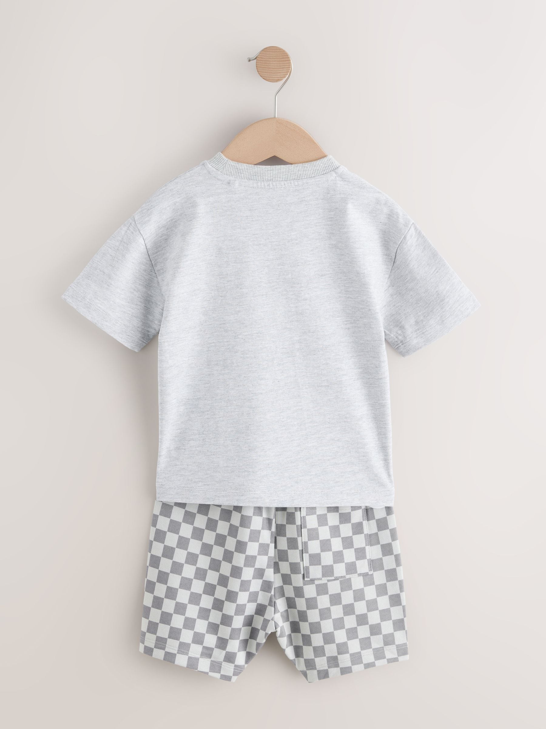 Next：日本 ブルー / グレー - 半袖 Tシャツ & ショートパンツセット 3