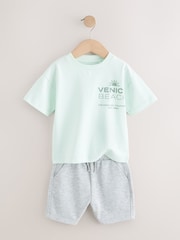 Multi Pastel Short Sleeve T-Shirts & Shorts Set 3 Pack (3mths-7yrs) - Image 10 of 15