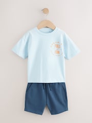 Multi Pastel Short Sleeve T-Shirts & Shorts Set 3 Pack (3mths-7yrs) - Image 11 of 15