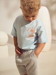 Pastel múltiplo - Conjunto de camisetas de manga curta 100% algodão & Shorts, pacote 3 (3meses a7anos) - Imagem 4 de 5