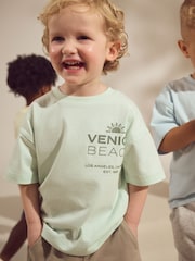 Pastel múltiplo - Conjunto de camisetas de manga curta 100% algodão & Shorts, pacote 3 (3meses a7anos) - Imagem 5 de 5