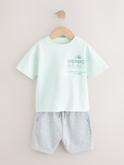 Multi Pastel Short Sleeve T-Shirts & Shorts Set 3 Pack (3mths-7yrs) - Image 9 of 15