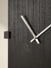 Black Wood Rectangular Clock - Image 4 of 6