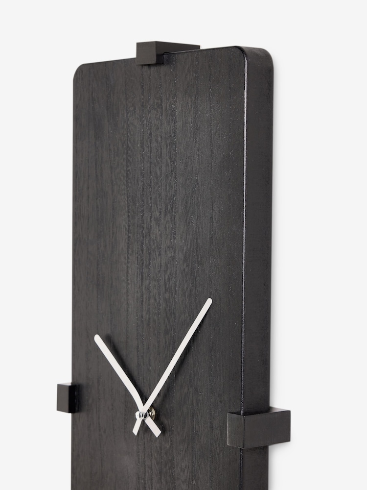 Black Wood Rectangular Clock - Image 6 of 6 Black Wood Rectangular Clock - Image 6 of 6